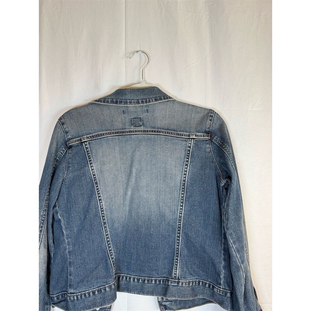 GAP Jacket Womens Size S Blue Stretch Denim Trucker Button Front Pockets - Picture 12 of 13